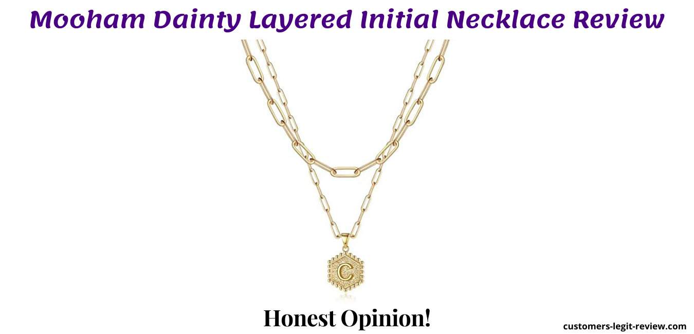 Mooham Dainty Layered Initial Necklace Review